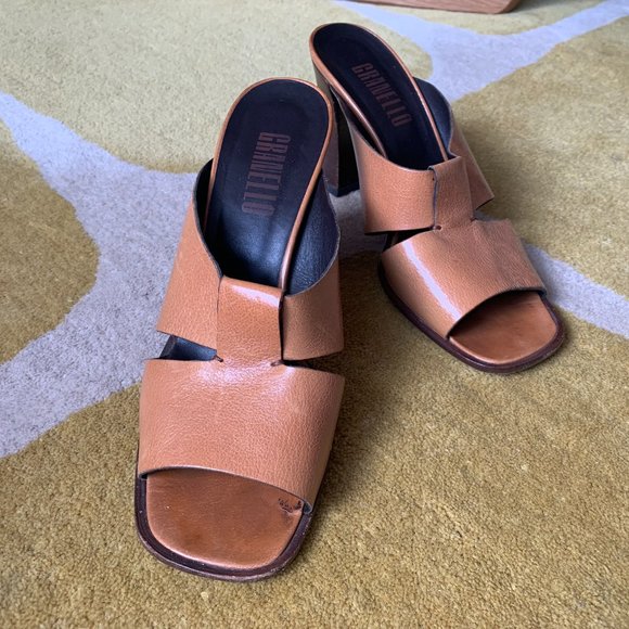 Prada for Granello Block Heel Leather Sandal - Picture 15 of 16